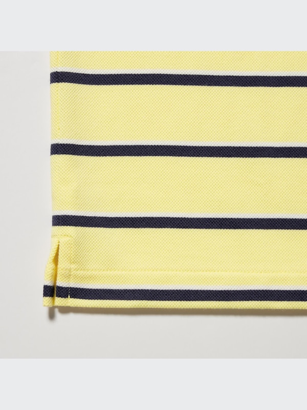 Dry Pique Striped Short-Sleeve Polo Shirt