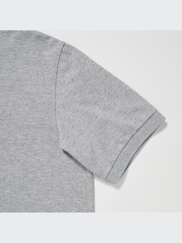 Dry Pique Short-Sleeve Polo Shirt (Striped Collar)