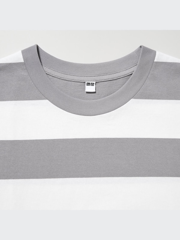 Oversized Striped Half-Sleeve T-Shirt