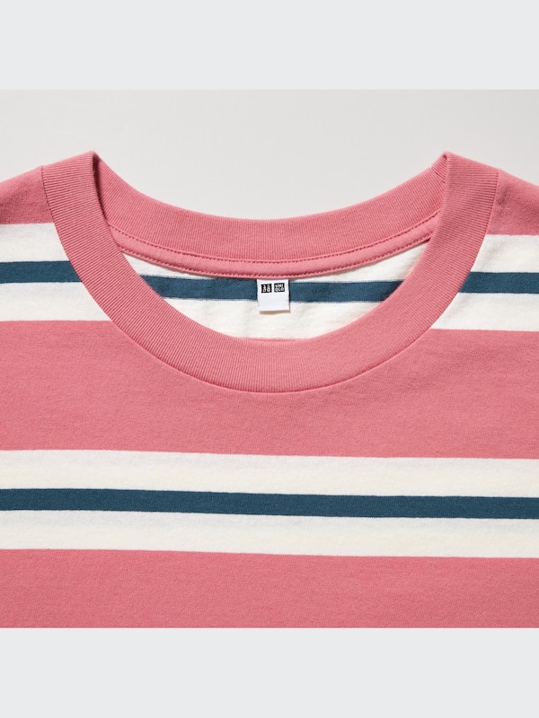 Oversized Striped Half-Sleeve T-Shirt