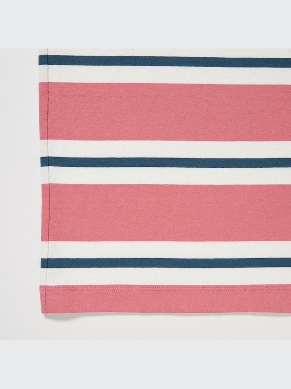 Oversized Striped Half-Sleeve T-Shirt