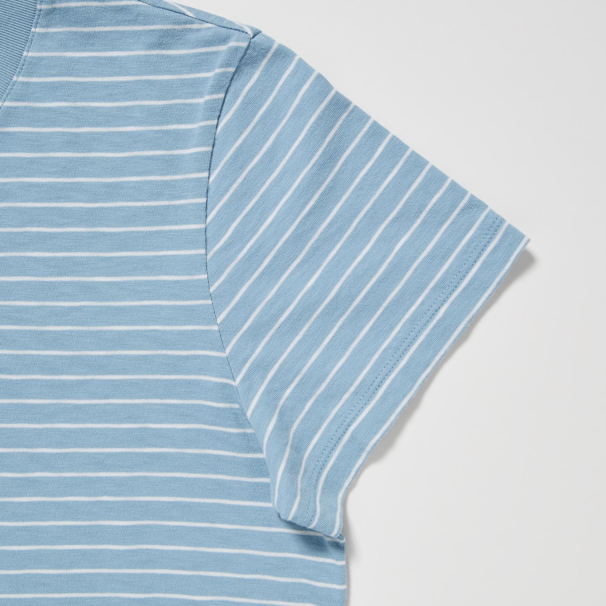 WOMEN'S SLUB JERSEY STRIPED CROPPED T-SHIRT | UNIQLO CA