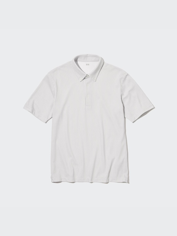 AIRism Pique Short-Sleeve Striped Polo Shirt