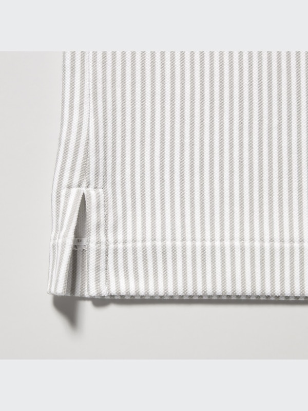 AIRism Pique Short-Sleeve Striped Polo Shirt