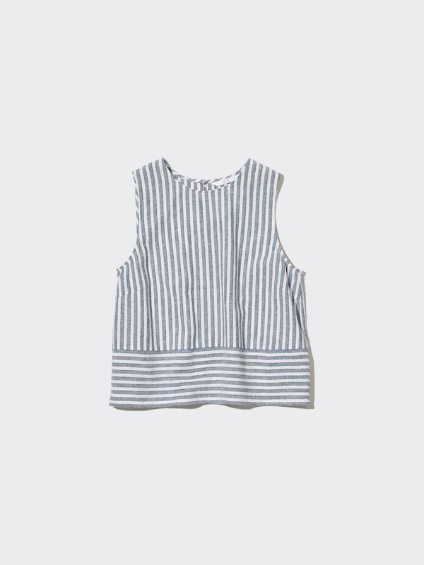Linen Blend Sleeveless Blouse