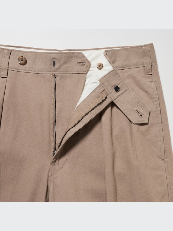 U Wide-Fit Pleated Chino Pants