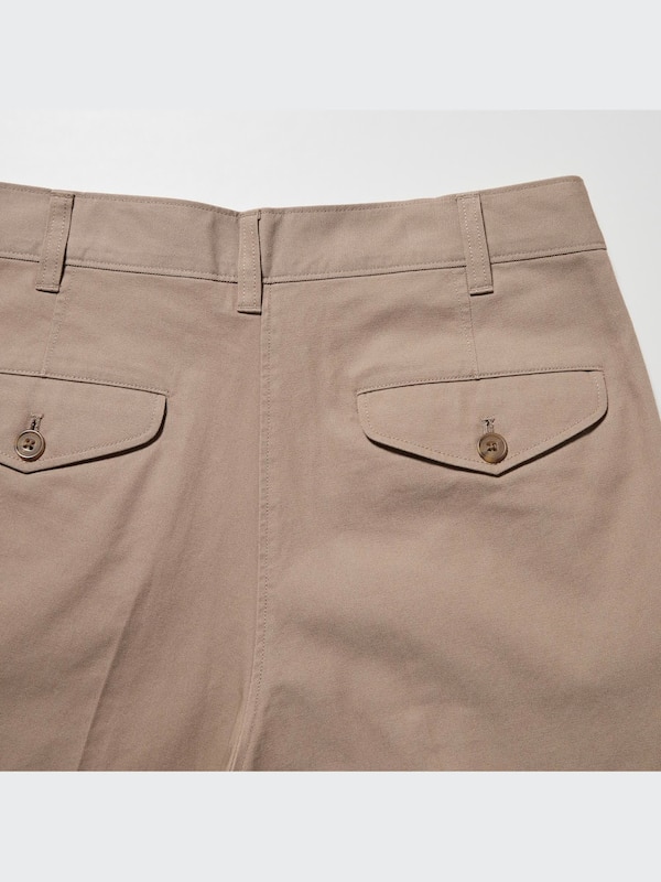 U Wide-Fit Pleated Chino Pants