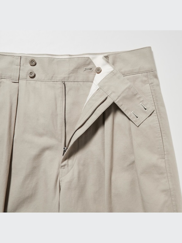 U Wide-Fit Pleated Chino Shorts