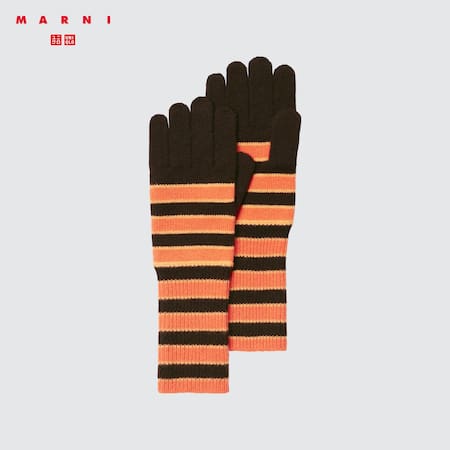 Marni Cashmere Striped Gloves