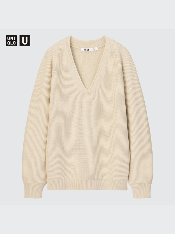 UNIQLO U V NECK LONG SLEEVE SWEATER