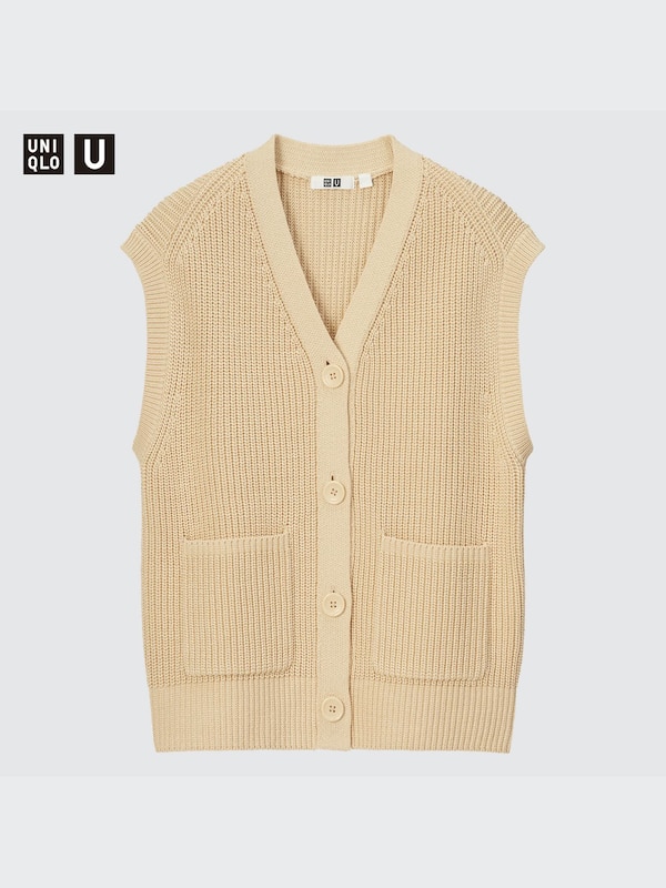 U V-Neck Sleeveless Cardigan