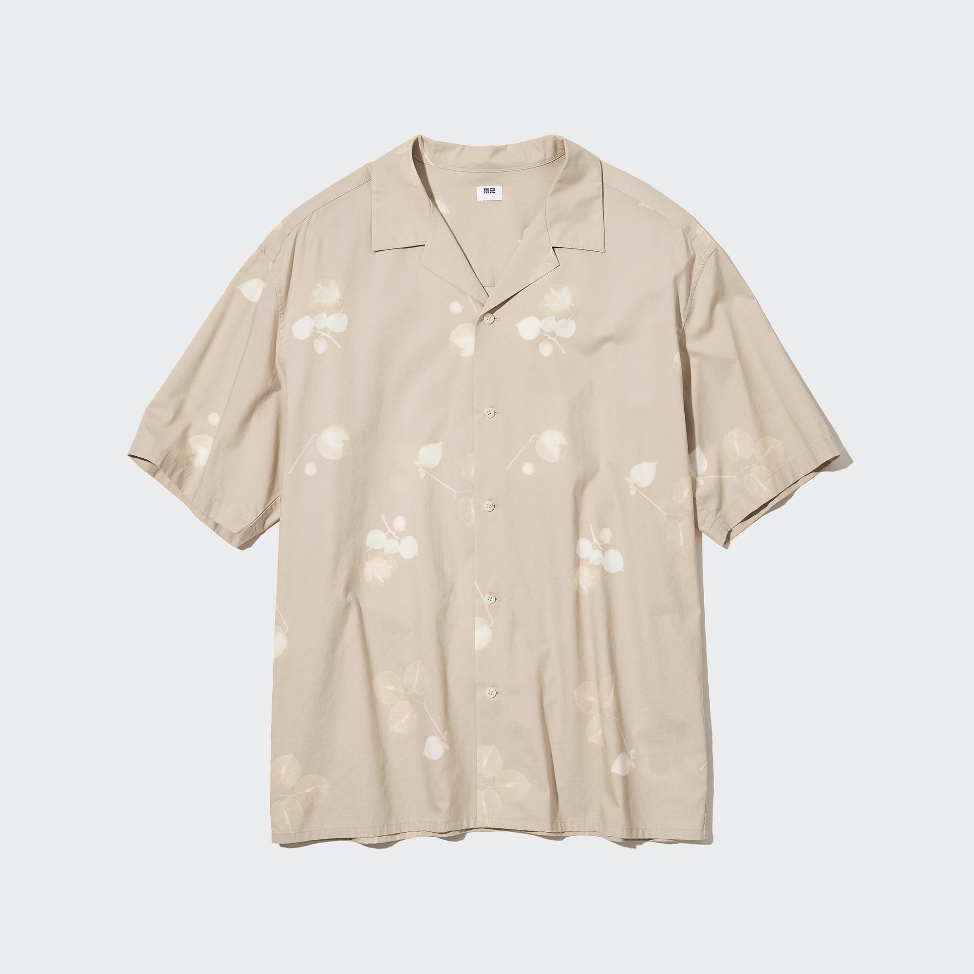 MEN'S MODAL COTTON OPEN COLLAR SHORT SLEEVE SHIRT | UNIQLO CA