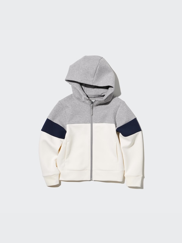 Ultra Stretch Dry Sweat Long-Sleeve Full-Zip Hoodie (Color Block)