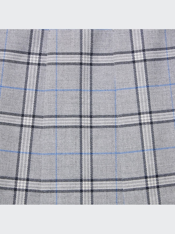Pleated Checked Mini Skirt