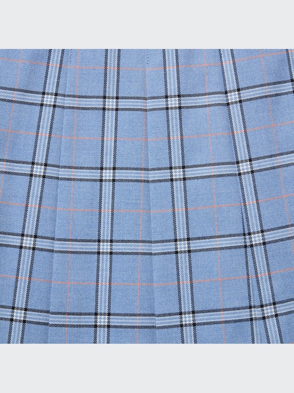 Pleated Checked Mini Skirt
