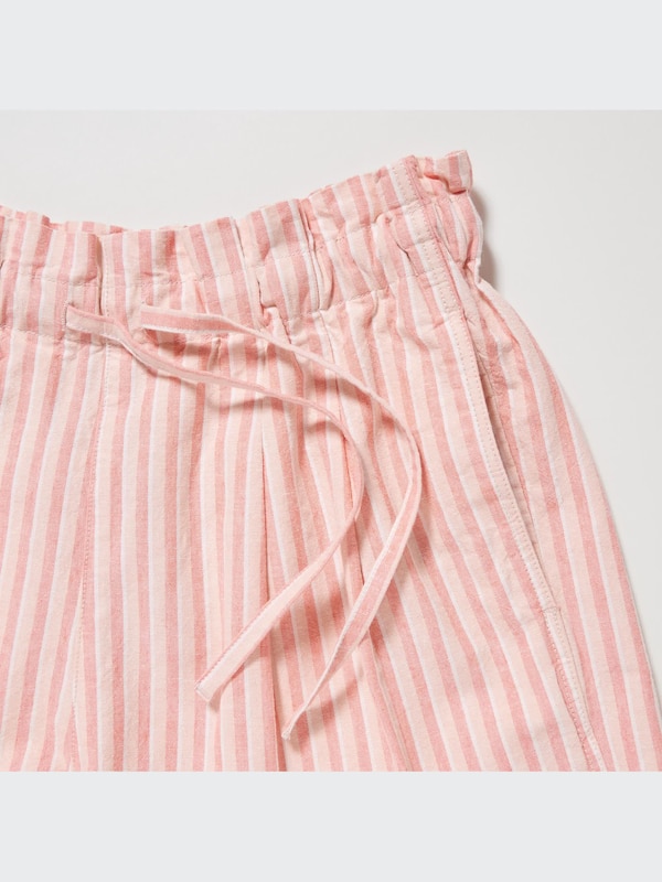 Cotton Linen Striped Shorts