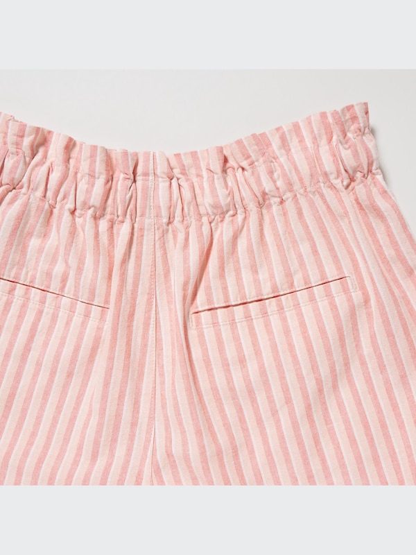 Cotton Linen Striped Shorts
