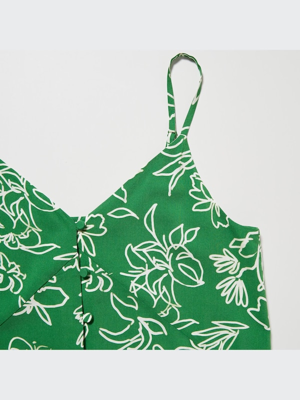 Button Down Camisole Flare Dress