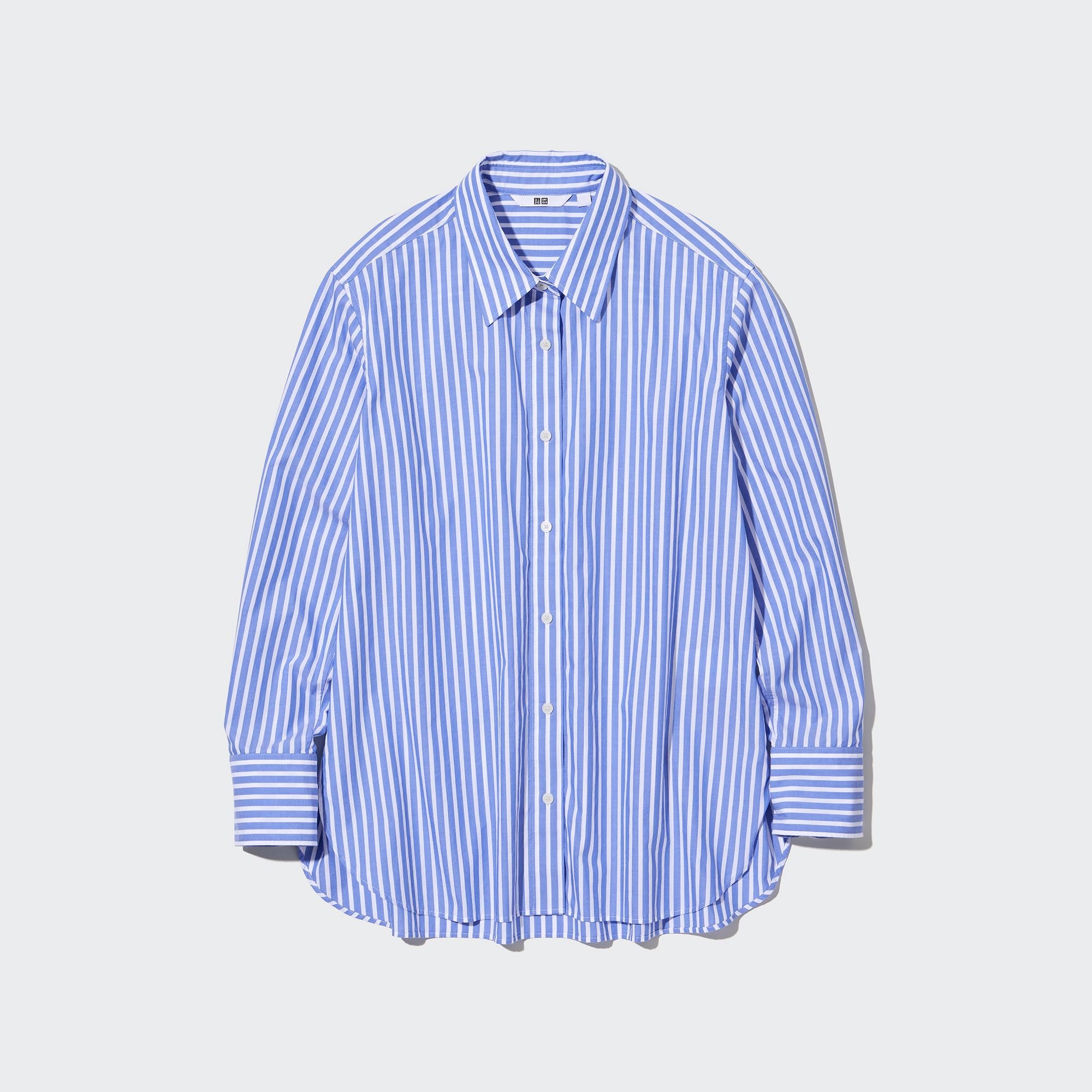 Cotton Blend Stripe Shirt - Olsen Fashion Canada