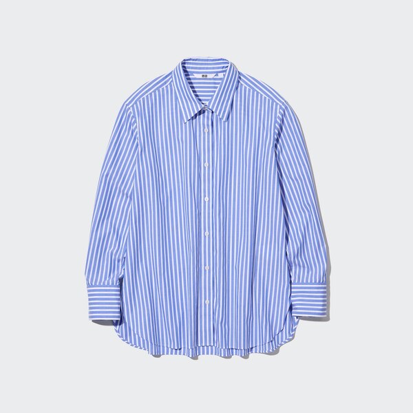 Cotton Striped Long-Sleeve Shirt | UNIQLO US