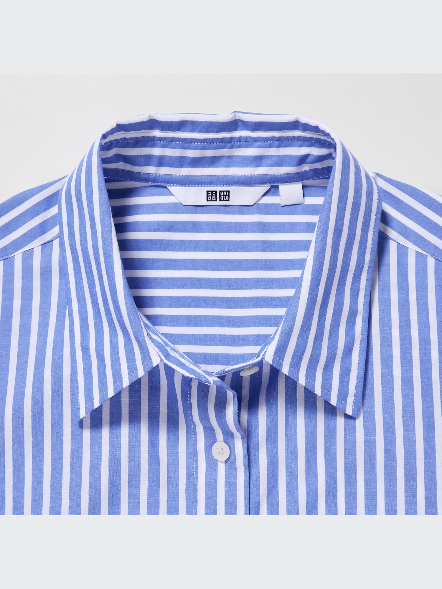 Aページ Cotton Striped Long-Sleeve Shirt | UNIQLO US