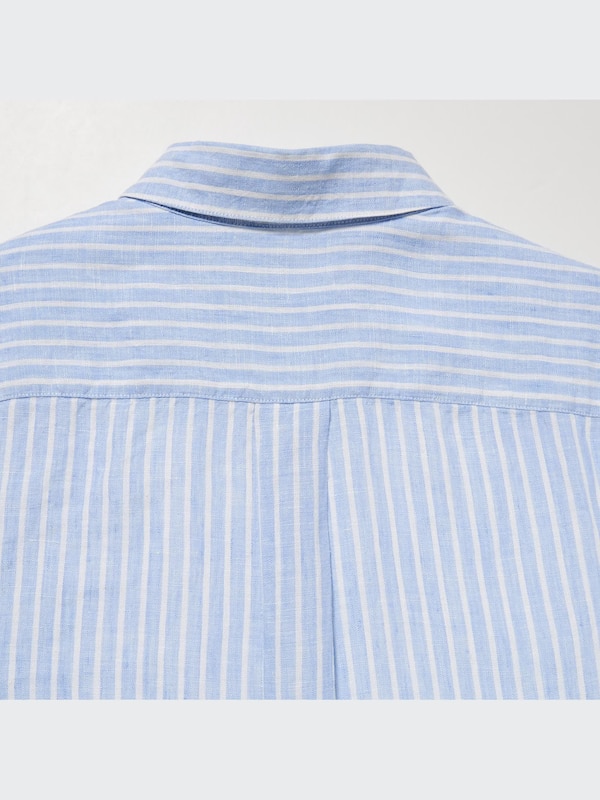 Premium Linen Striped Long-Sleeve Shirt