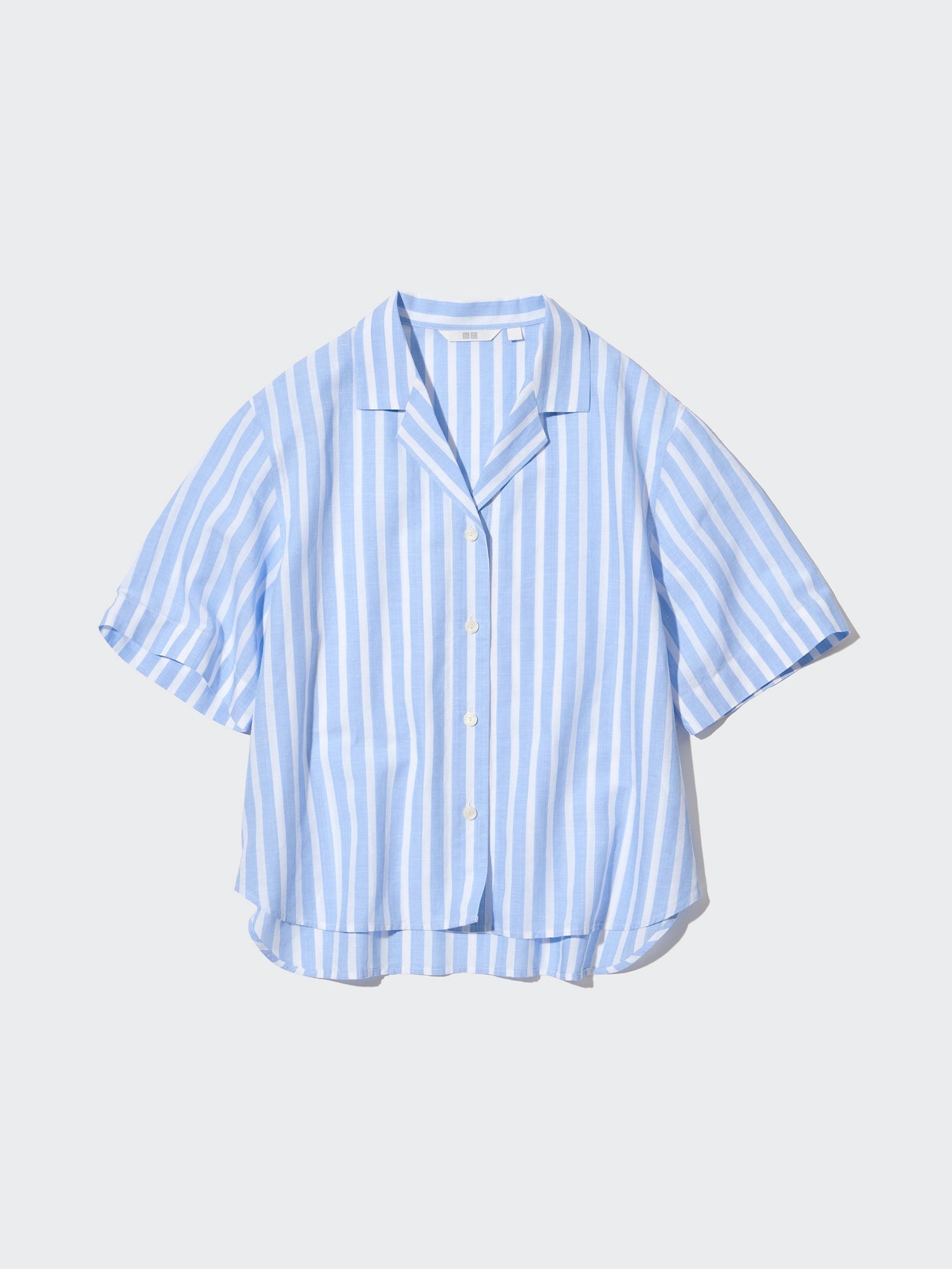 Linen Blend Open Collar Short-Sleeve Shirt | UNIQLO US