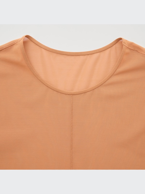 Sheer Crew Neck Long-Sleeve T-Shirt