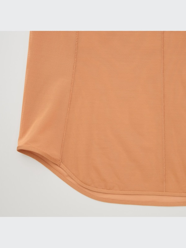 Sheer Crew Neck Long-Sleeve T-Shirt