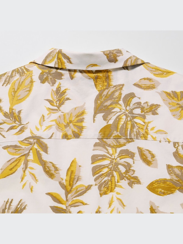 Open Collar Short-Sleeve Shirt