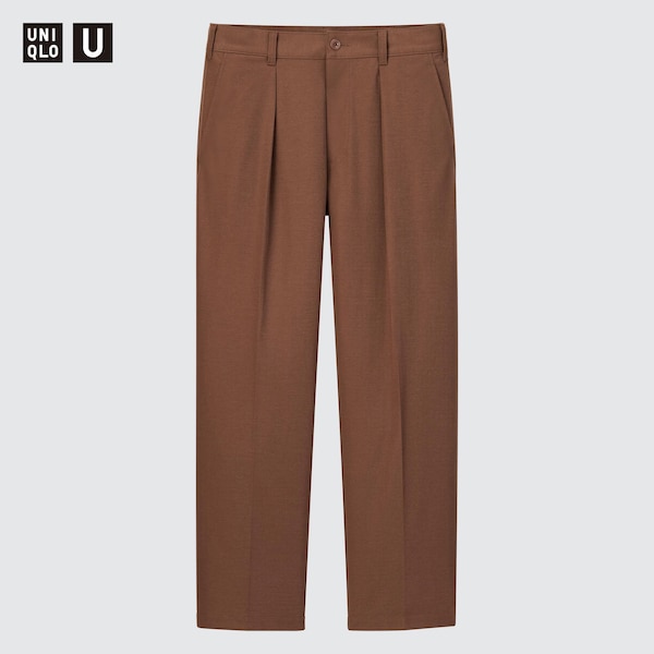 U Wide-Fit Pleated Jersey Pants | UNIQLO US