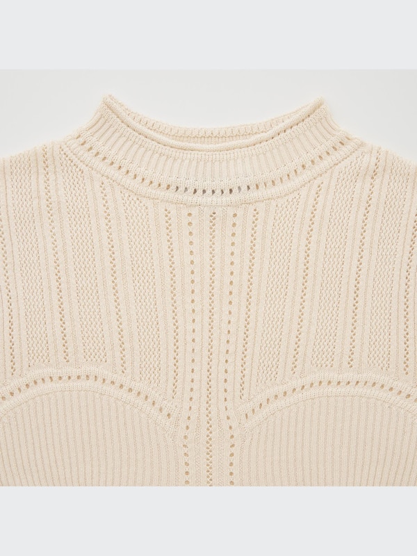 3D Knit Mesh Half-Sleeve Sweater (Mame Kurogouchi)