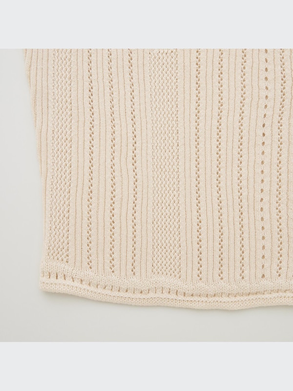 3D Knit Mesh Half-Sleeve Sweater (Mame Kurogouchi)