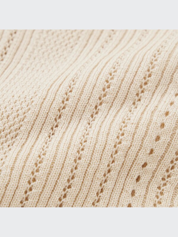 3D Knit Mesh Half-Sleeve Sweater (Mame Kurogouchi)