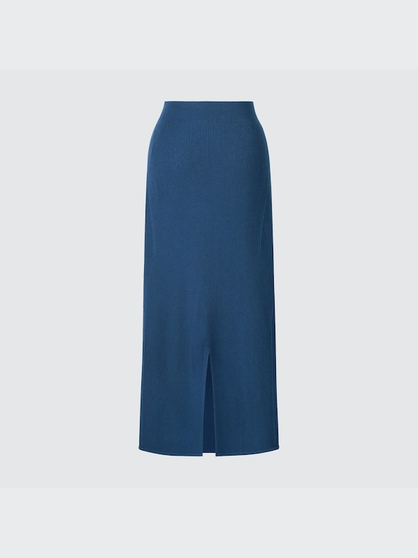 3D Knit Ribbed Long Skirt (Mame Kurogouchi)