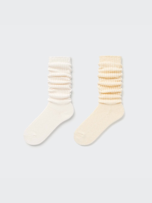 Knee-High Ribbed Long Socks (2 Pairs)
