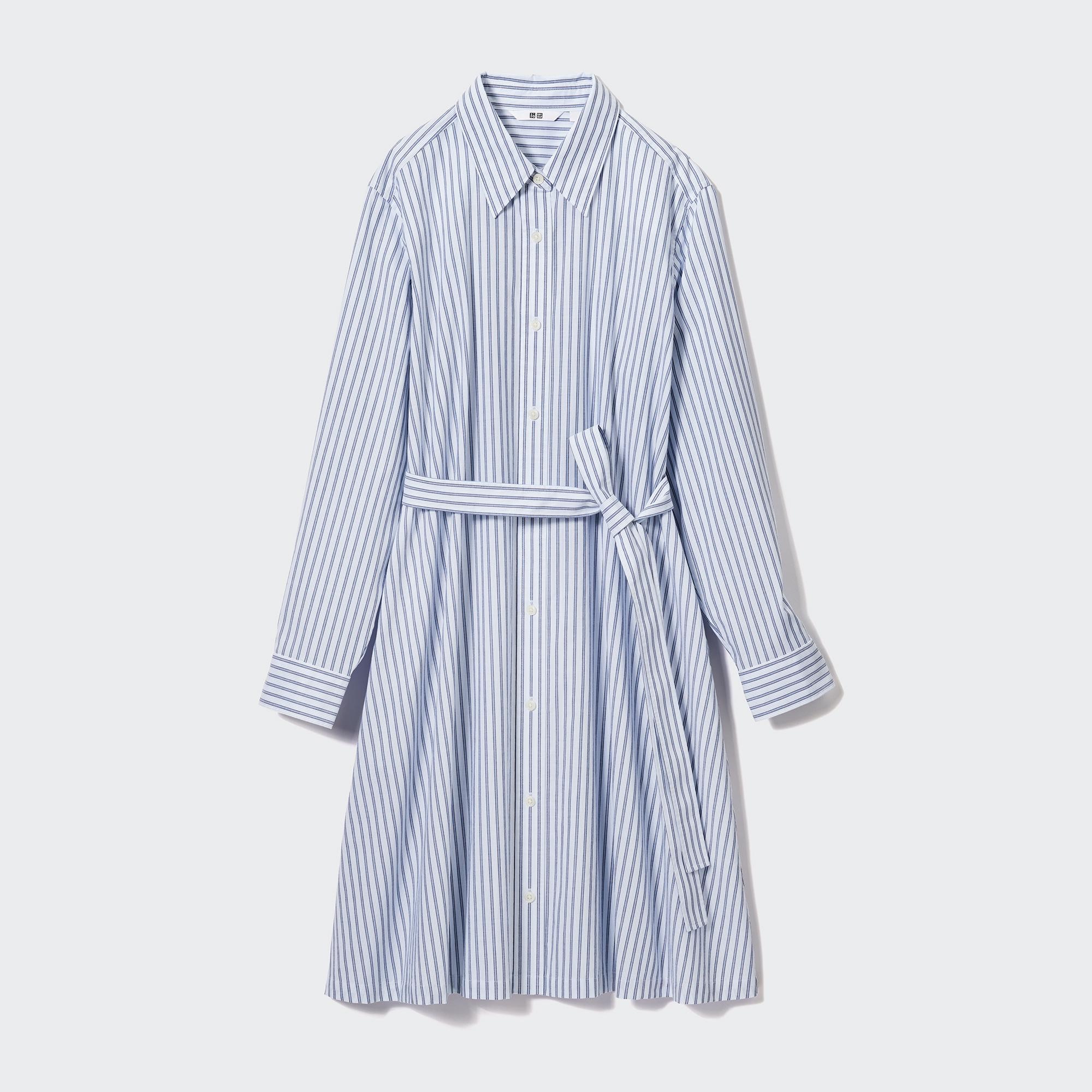 Uniqlo striped 2025 shirt dress