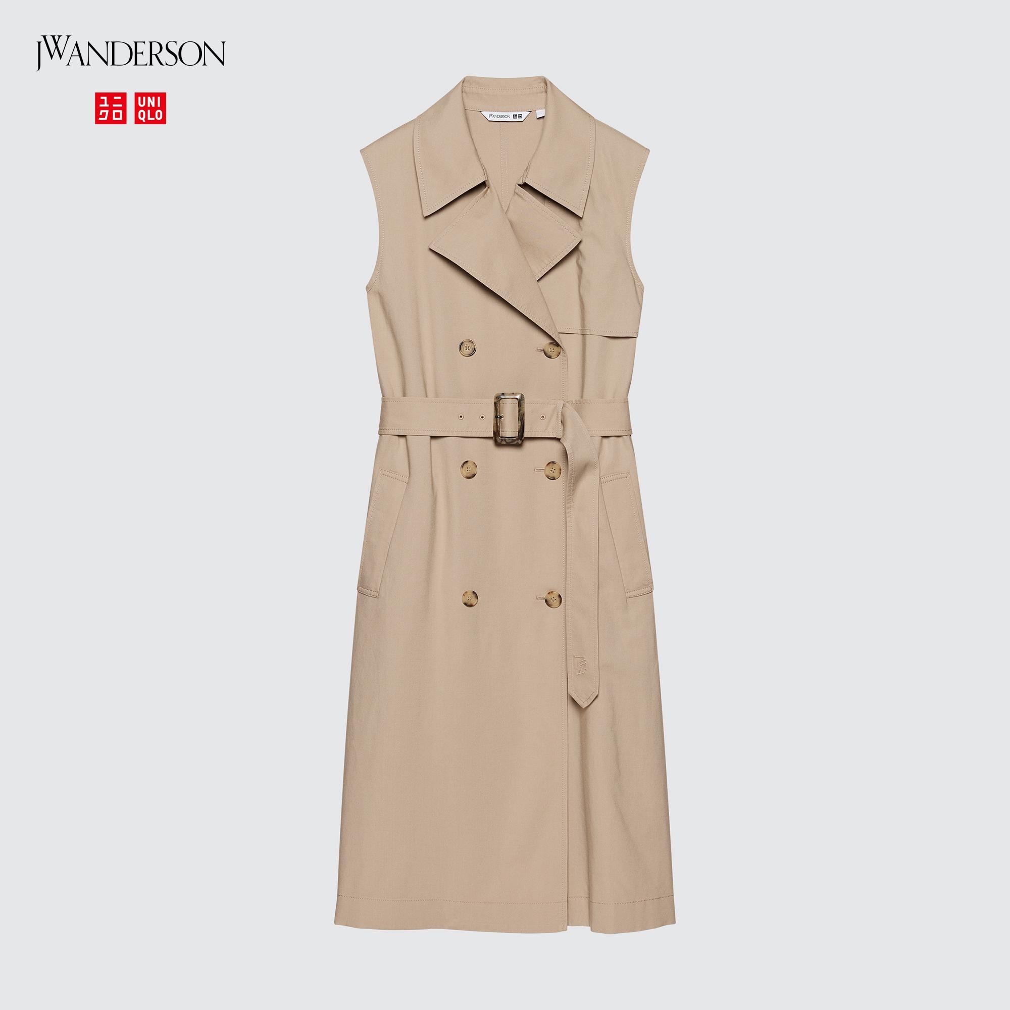 Linen Blend Belted Sleeveless Lapel Dress (JW Anderson)