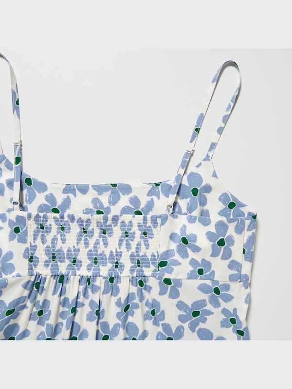 Printed Front Slit Camisole Dress