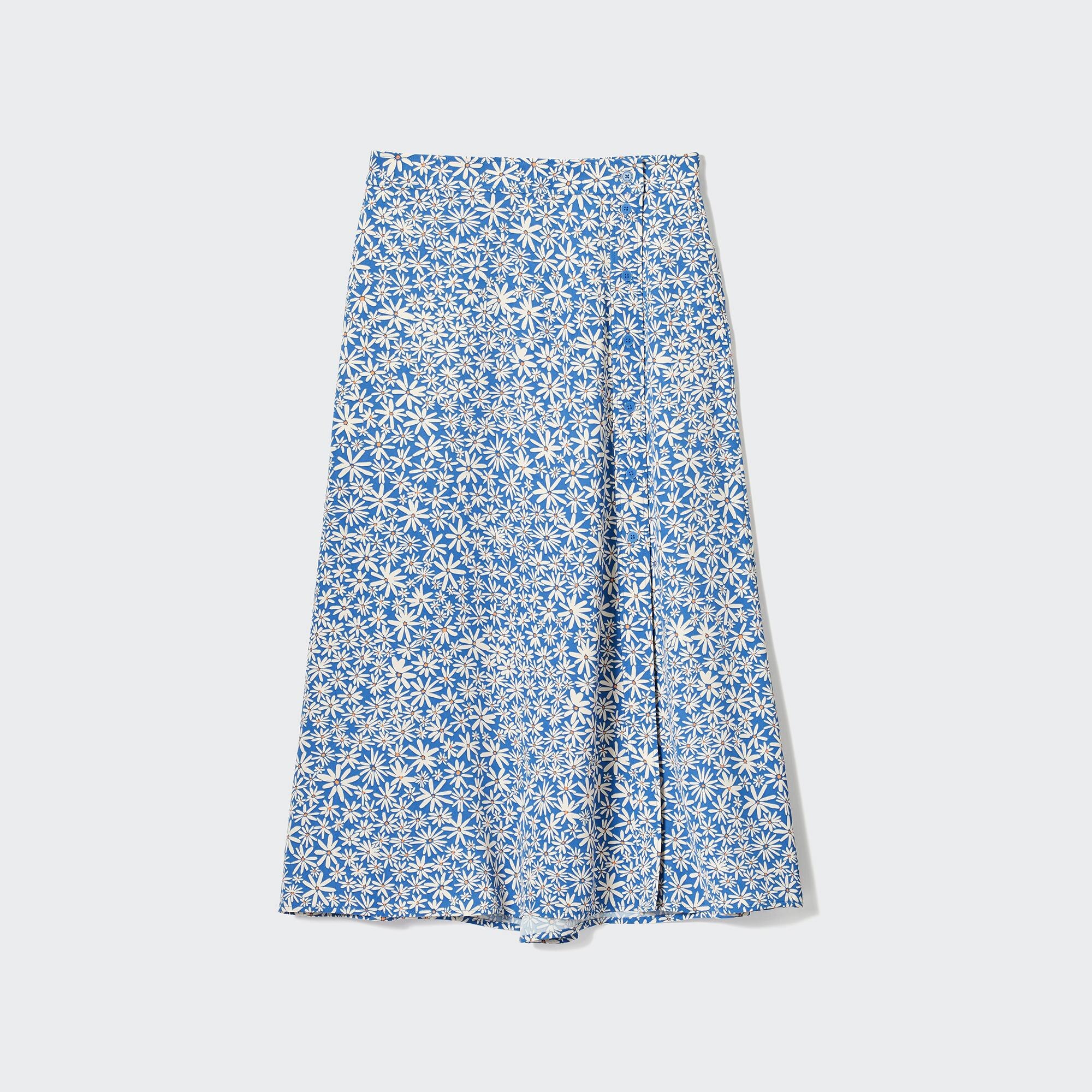 Split Hem Flower Print Midi Skirt | UNIQLO