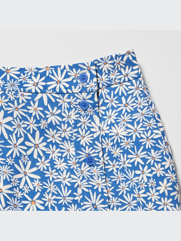 Printed Slit Midi Skirt