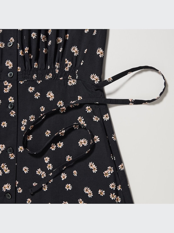 Women's Printed V-Neck Long-Sleeve Flare Dress | UNIQLO US Women's Printed V-Neck Long-Sleeve Flare Dress | UNIQLO US