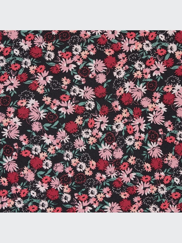 Women's Printed V-Neck Long-Sleeve Flare Dress | UNIQLO US