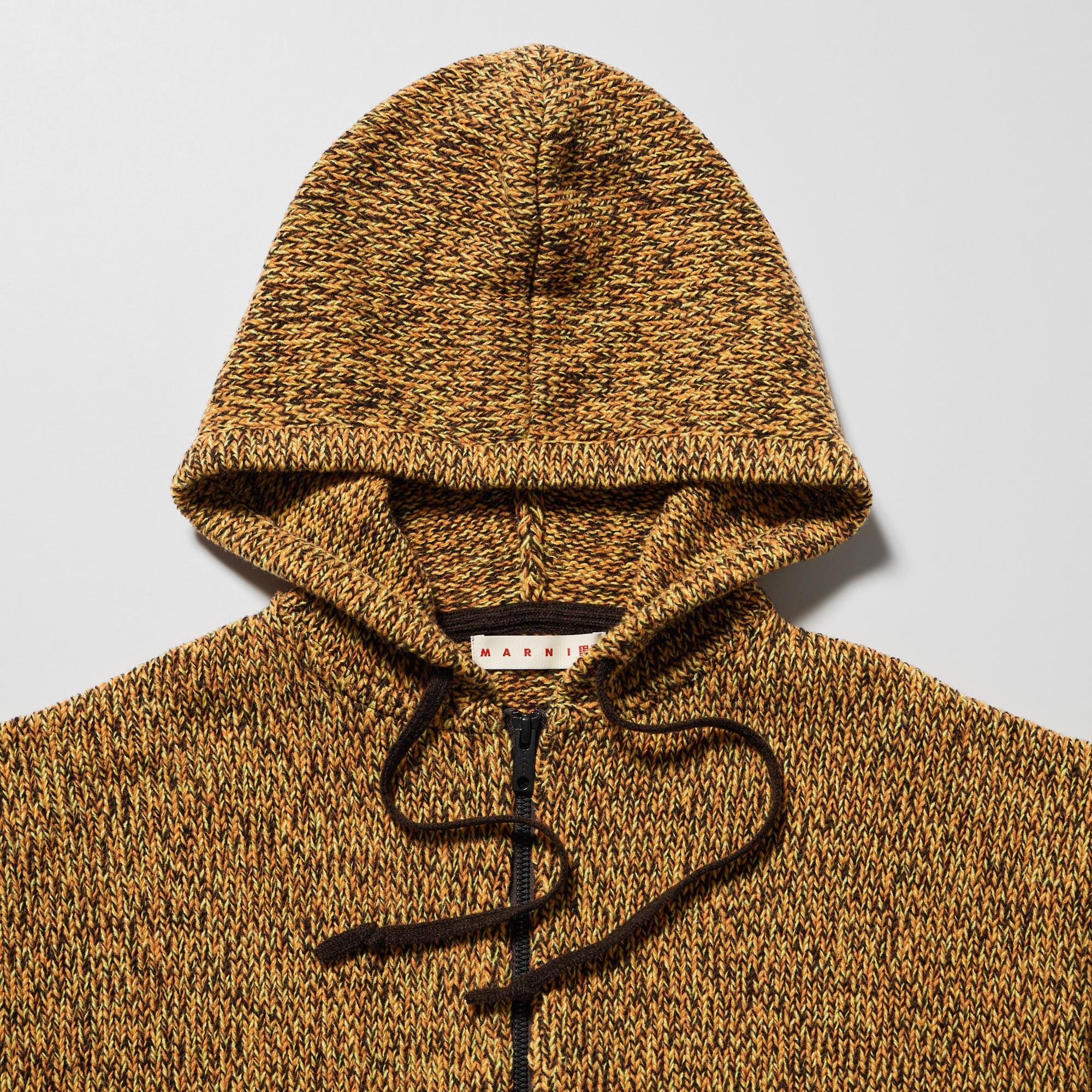 Mix Color Yarn Oversized Full-Zip Hoodie (MARNI)