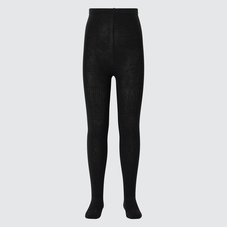 Uniqlo HEATTECH Medias Térmicas Canalé Niña - Negro - 7-8Y