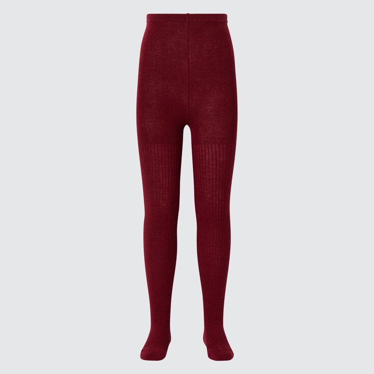 Uniqlo HEATTECH Medias Térmicas Canalé Niña - Rojo - 3-4Y