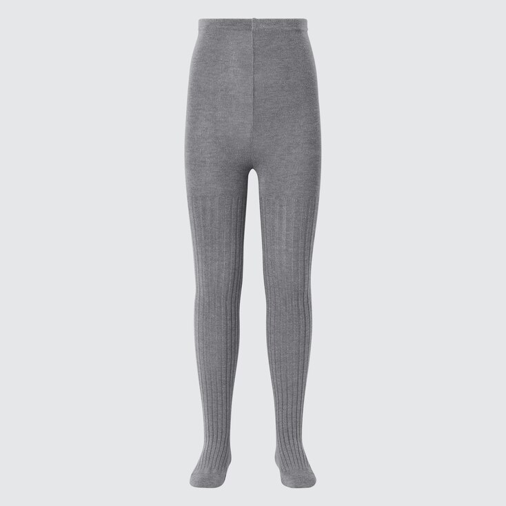 Uniqlo HEATTECH Medias Térmicas Brillo (2 Pares) Niña - Gris - 9-10Y