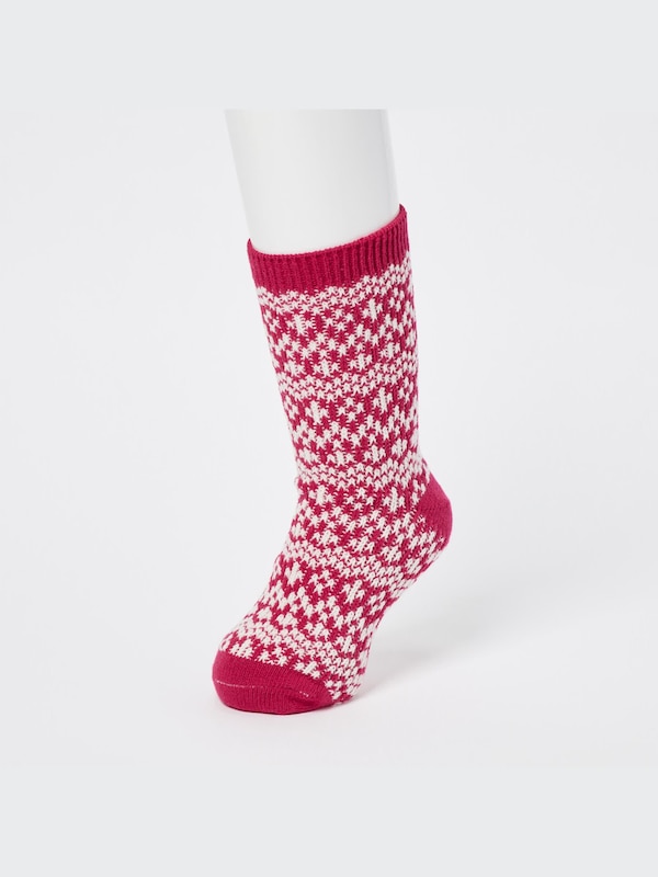 Kids HEATTECH Fair Isle Thermal Socks (Two Pairs)