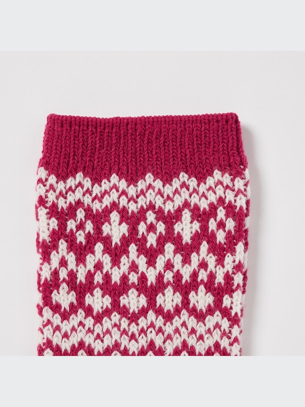 Kids HEATTECH Fair Isle Thermal Socks (Two Pairs)