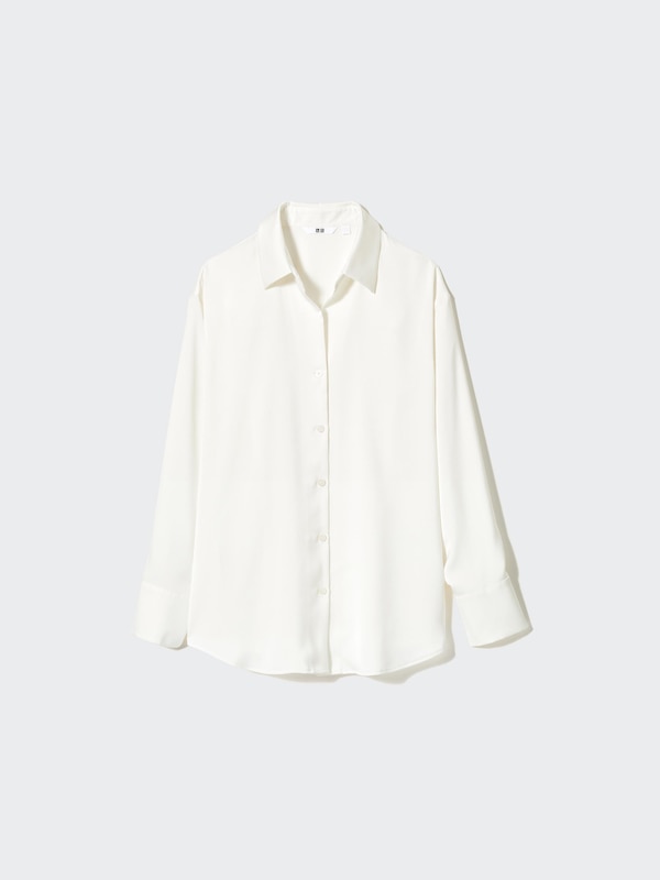 Satin Long-Sleeve Blouse